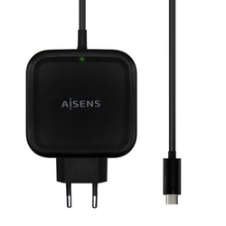 Cargador De Pared Aisens Asch-1Pd65Wl-Bk/ 1Xusb Tipo-C/ 65W