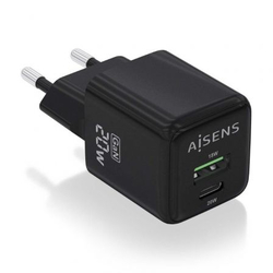 Cargador Gan De Pared Aisens Asch-20W2P011-Bk/ 1Xusb Tipo-C/