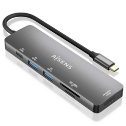 Docking Usb Tipo-C Aisens Asuc-6P016-Gr/ 1Xhdmi/ 2Xusb/ 1Xle