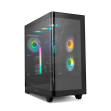 Caja Nox Hummer Ether Atx Semitorre Cristal Curvo Negro