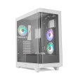 Caja Nox Hummer Ether Atx Semitorre Cristal Curvo Negro-Blan
