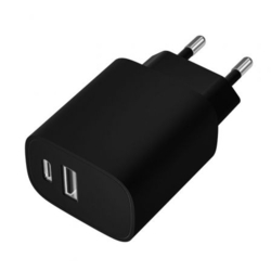 Cargador De Pared Leotec Lecsph20W2K/ 1X Usb Tipo-C/ 1X Usb/