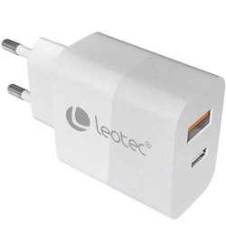 Cargador De Pared Gan Leotec Lecsph30W2W/ 1Xusb Tipo-C/ 1Xus