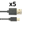 Kit 5 Unidades Cable Lighting Nortess Iphone 5 6/7/8/ X Ipa