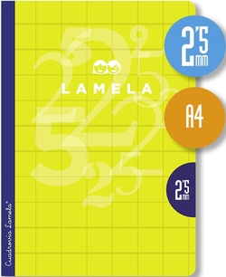 CAHIER A4 50H 70G CUADROVIA 2,5MM COULEURS ASSORTIMENTS