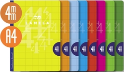 CAHIER A4 50H 90G CUADROVIA 4MM COULEURS ASSORTIMENTS