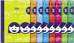 (PACK 10U.) CADERNO ESPIRAL Fº 80H 70G 3MM QUADRICULADO CUBIE
