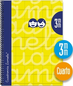 CADERNO ESPIRAL 4º 80H 90G 3MM AMARELO CUADROVIA EXTRADUR