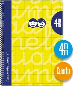 CADERNO ESPIRAL 4º 80H 90G 4MM AMARELO CUADROVIA EXTRADUR