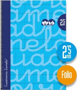 CADERNO ESPIRAL Fº 80H 90G 2,5MM AZUL CUADROVIA EXTRADURA