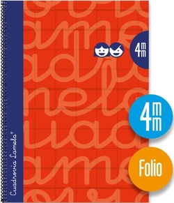CAHIER SPIRALE Fº 80H 90G 4MM ROUGE CUADROVIA EXTRADURA