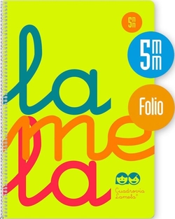 CADERNO ESPIRAL Fº 80H 90G 5MM AMARELO QUADRICULADO PP.