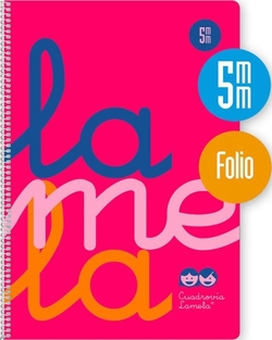 CADERNO ESPIRAL Fº 80H 90G 5MM ROSA CUADROVIA PP.