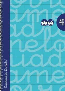 CADERNO ESPIRAL Fº 80H 90G 4MM TURQUESA QUADRICULADO EXTRADUR