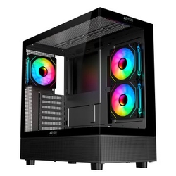 Caja Atx Semitorre Abysm Danube Sava H400 Prime Black 2X3.5