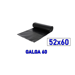 ROLL OF 25 BLACK ECOLOGICAL TRASH BAGS 25X60 CM GAUGE 60
