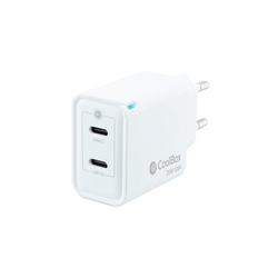 Cargador Usb De Pared Coolbox 35W 2 X Usb Tipo C