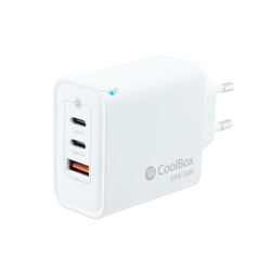 Cargador Usb De Pared Coolbox 65W 2 X Usb Tipo C - Usb Tipo