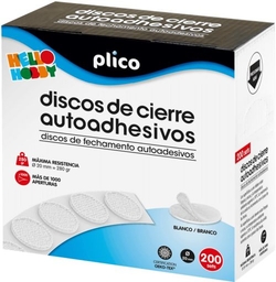 DISCOS DE FECHO TÊXTIL AUTOADHEIVOS BRANCO 20MM/200 UNID.