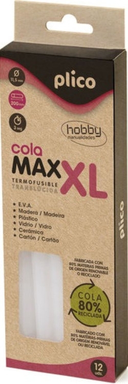 BLISTER 12 BARRITAS MAX-XL COLA TERMOFUSIBLE 11,5MM RECICL.