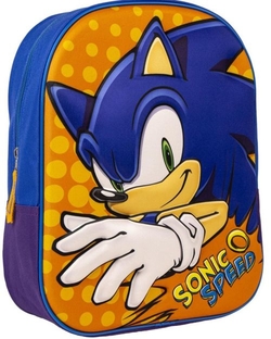3D SONIC KIDS BACKPACK 25X31X9CM