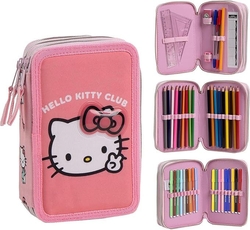 PLUMIER COM CONTEÚDO GIOTTO HELLO KITTY