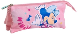ESTOJO TRIPLO 3 COMPARTIMENTOS MINNIE 12X3X22.5CM