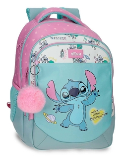 CARTABLE ADAPTABLE A CARRO 41CM STITCH LITTLE DESTRUCTION