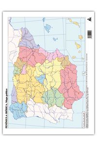 PACK / 50 SPAIN POLITICAL MAPS MUDOS