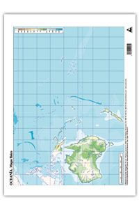 PACK / 50 OCEANIA PHYSICAL MAPS MUDOS