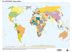 PAQ/50 MAPAS PLANISFERIO A4 POLITICO MUDOS
