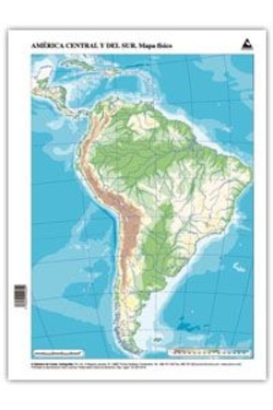 MAPAS AMÉRICA CENTRAL E SUL FÍSICO MUDOS