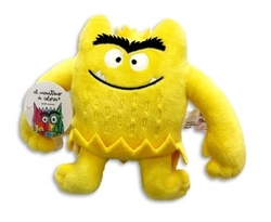 Pequeño peluche monstruo de colores Amarillo 15cm