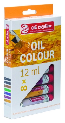 ESTOJO 8 TUBOS OLEO 12 ML ART CREATION CORES SORTIDOS