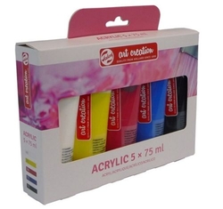 ESTOJO 5 BOTES ACRICLICO 75ML ART CREATION CORES BASICOS