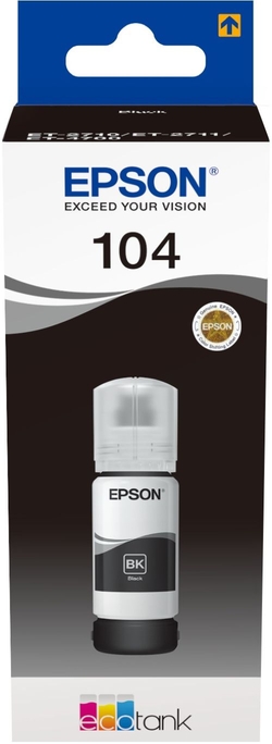 CARTUXO TINTA ORIGINAL EPSON NEGRE Nº104 ECOTANK C13T00P14