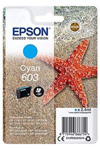 CARTUXO TINTA ORIGINAL EPSON CIAN 603 C13T03U24010