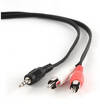 Gembird 5m, 3.5mm/2xRCA, M/M 5m 3.5mm 2 x RCA Negro, Rojo,
