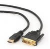 Gembird 1.8m, HDMI/DVI, M/M 1.8m HDMI DVI-D Negro