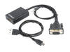 Cable Adaptador Gembird Vga Macho A Hdmi Hembra 0,15M Con Au