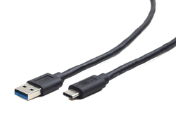Cable USB 3.0 AM to Type-C (AM/CM), 3 mt negro