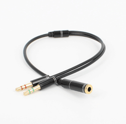 Cable Adaptador Gembird-Hembra 4Pines 3,5Mm A 2 Stereo 3,5Mm