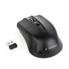 Ratón óptico inalámbrico 4 botones (800 - 1600 DPI) negro