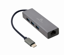Adaptador De Red Gembird Usb-C Gigabit Con Concentrador Usb