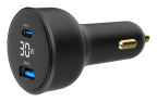 Cargador Rapido Para Coche Gembird Usb De 2 Puertos, Tipo C