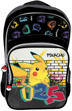 MOCHILA ADAPT.CARRO POKEMON PIKACHU 27X42X20CM