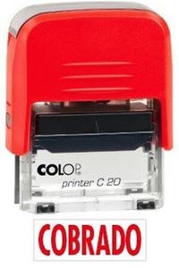 PRINTED STAMP 20 TEXT "COBRADO"
