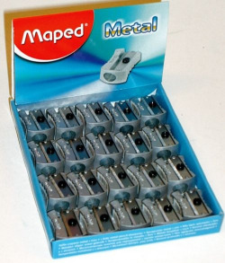BOX OF 20 METAL SHARPENERS 1 USE CLASSIC MAPED