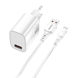 Kit Cargador 3A Qcharx Artemisia 18W + Cable Usb A Micro Bla
