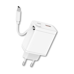 Cargador Qcharx Juno 3A 20W 2 Puertos Usb + Tipo C + Cable T